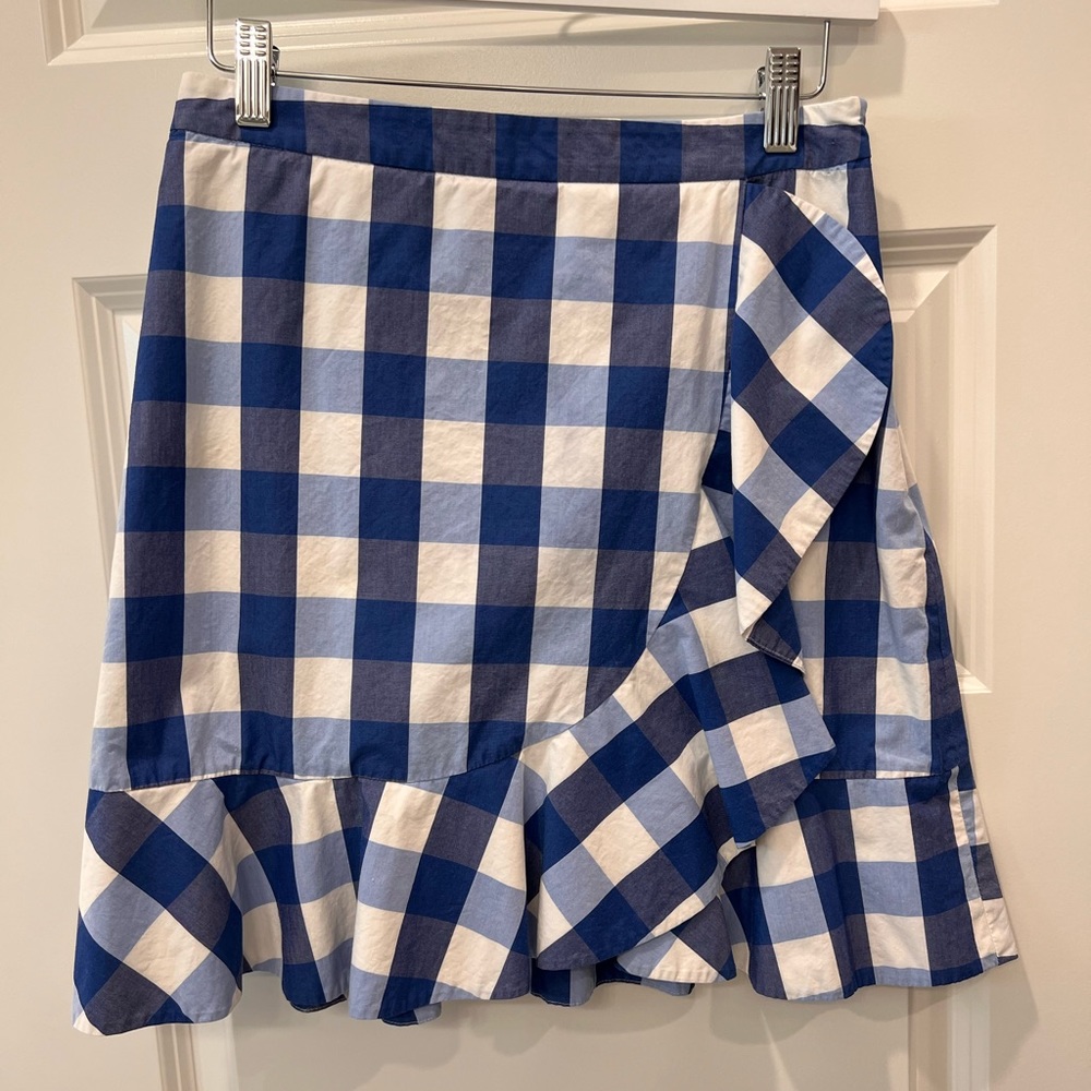EUC Draper James Blue Parton Mini Skirt Size 4